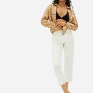 Everlane High Waist Crop Pants Bone